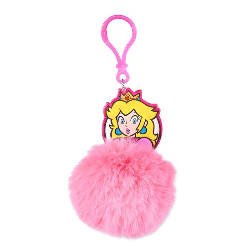 Llavero Pompom rosa de Peach de Super Mario Bros