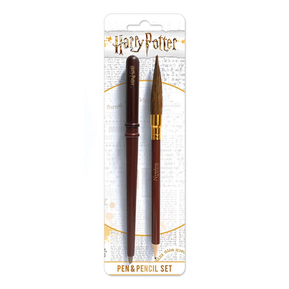 Set Harry Potter de bolígrafo y lapicero con diseño de varita