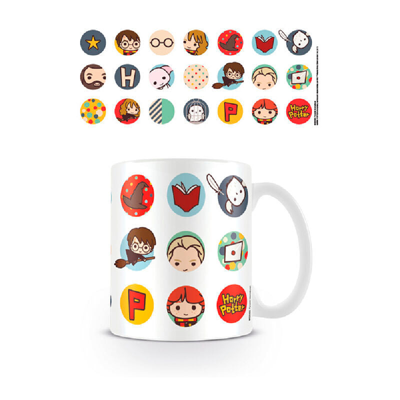 Taza blanca de cerámica Chibi Harry Potter de 315 ml