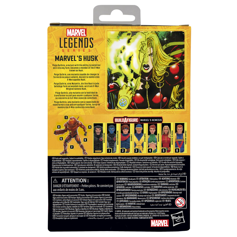 Figura articulada de Husk de X-Men Marvel Legends con accesorios - 12