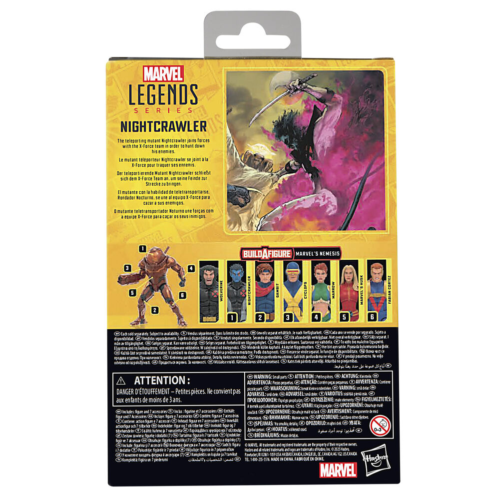 Figura articulada de Nightcrawler de X-Men Marvel Legends con accesorios - 13