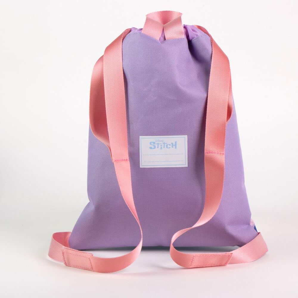 Saco Stitch Disney azul, lila y rosa con cordones - 2
