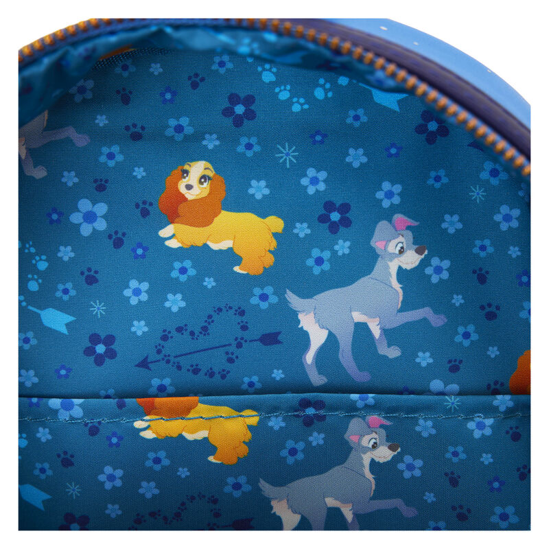 Mochila Loungefly azul de La Dama y el Vagabundo con Reina y Golfo - 7