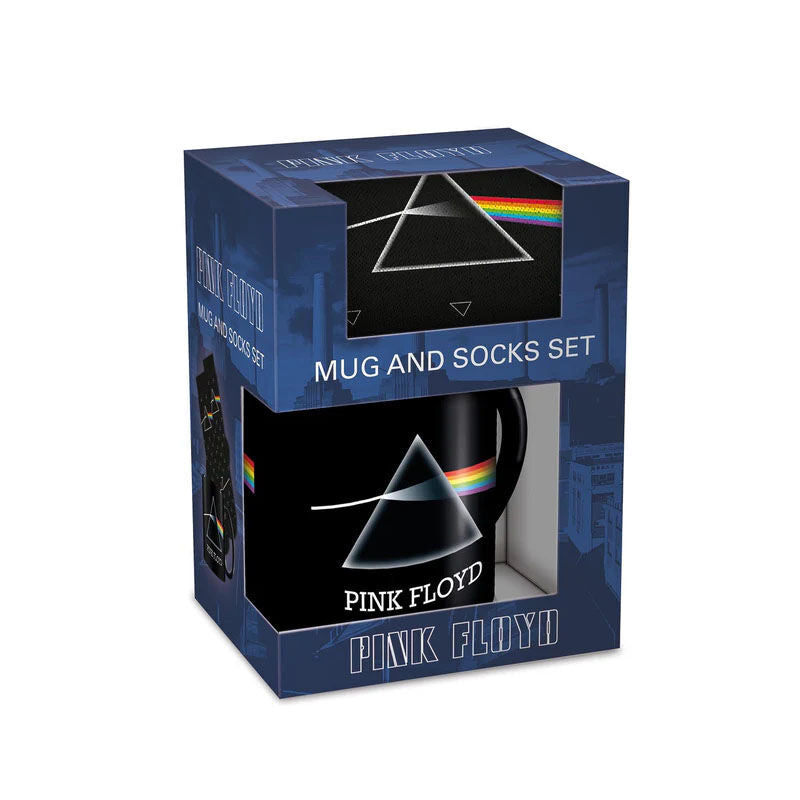 Set Pink Floyd con taza negra y calcetines de diseño prisma - 2