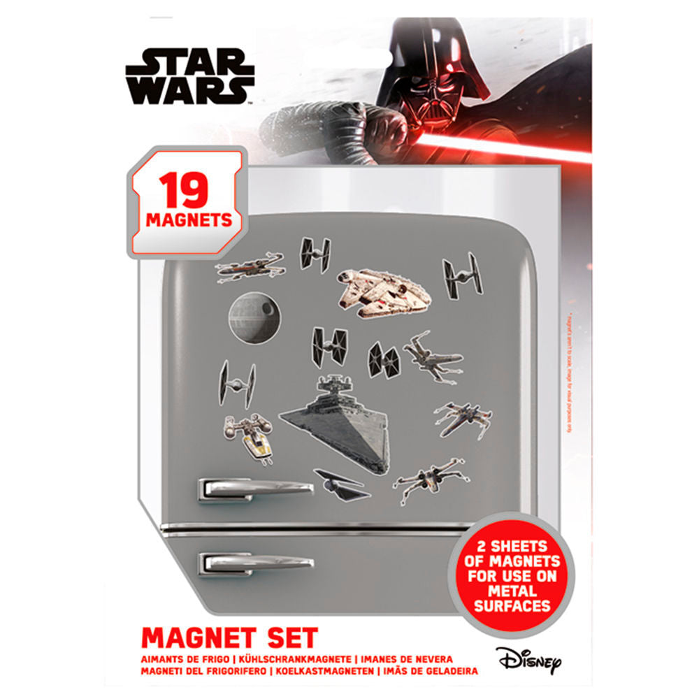 Set de 19 imanes Star Wars con naves espaciales