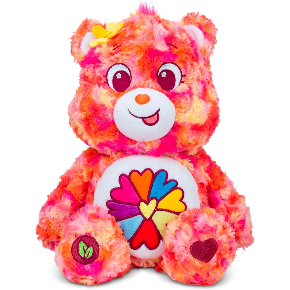 Peluche Flower Power de Osos Amorosos de 35 cm en colores rosa y naranja