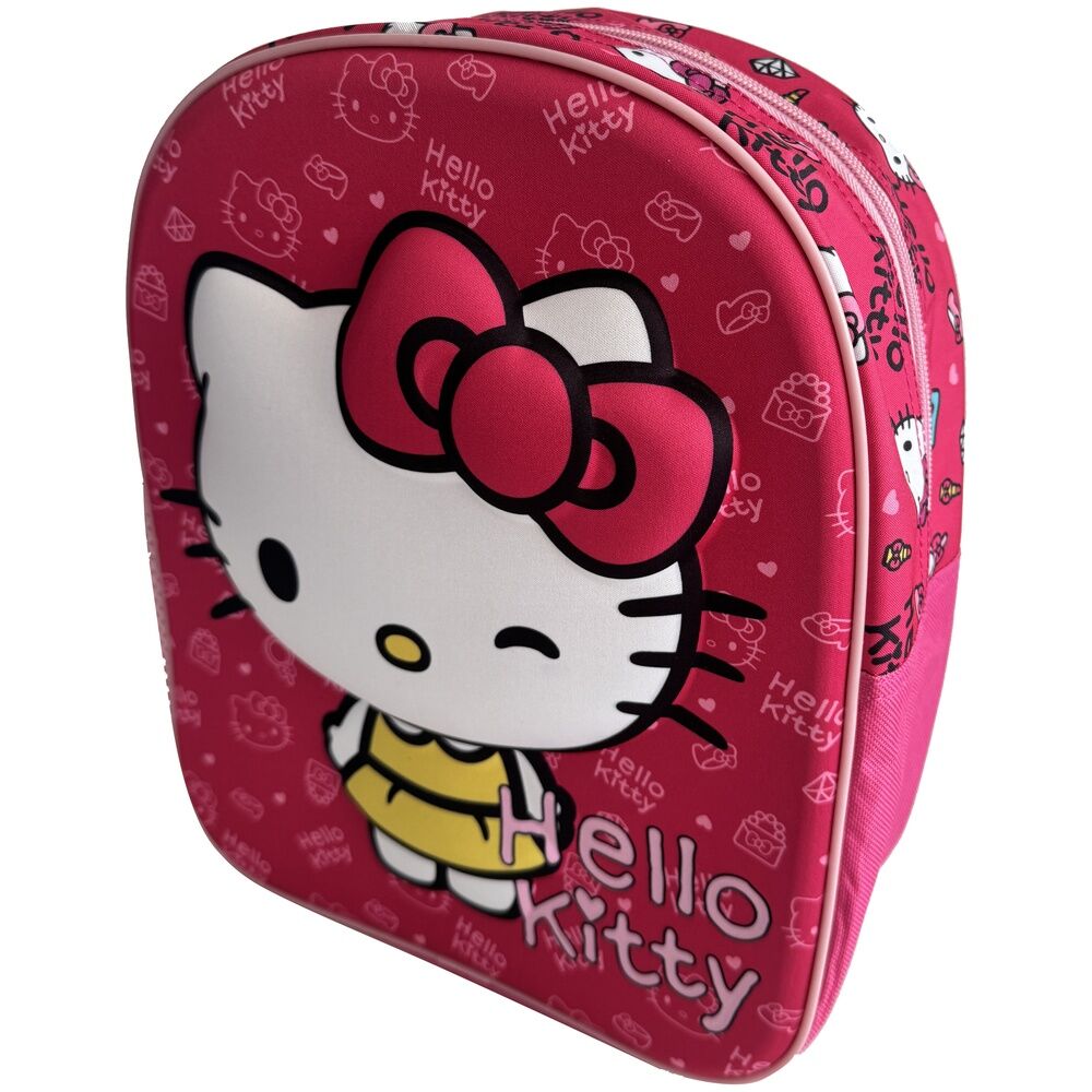 Mochila 3D rosa de Hello Kitty de 29 cm