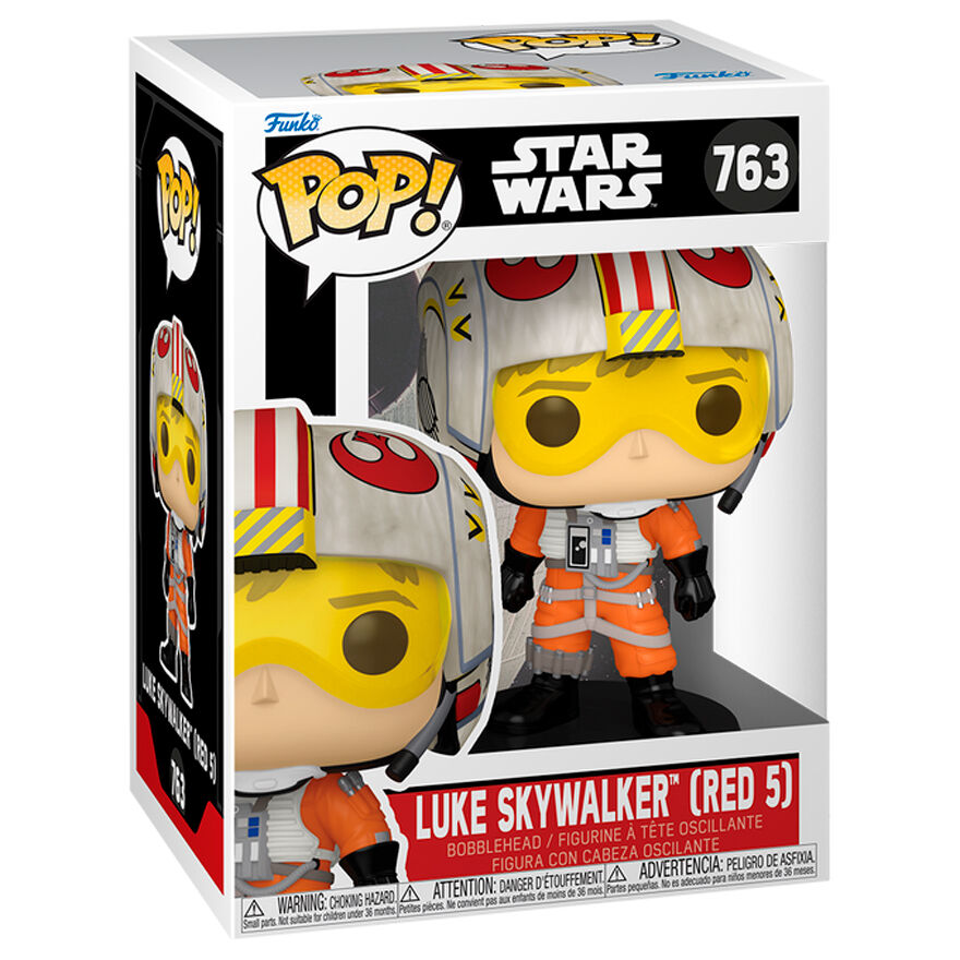 Figura Funko POP! de Luke Skywalker Red 5 con casco y traje naranja - 2