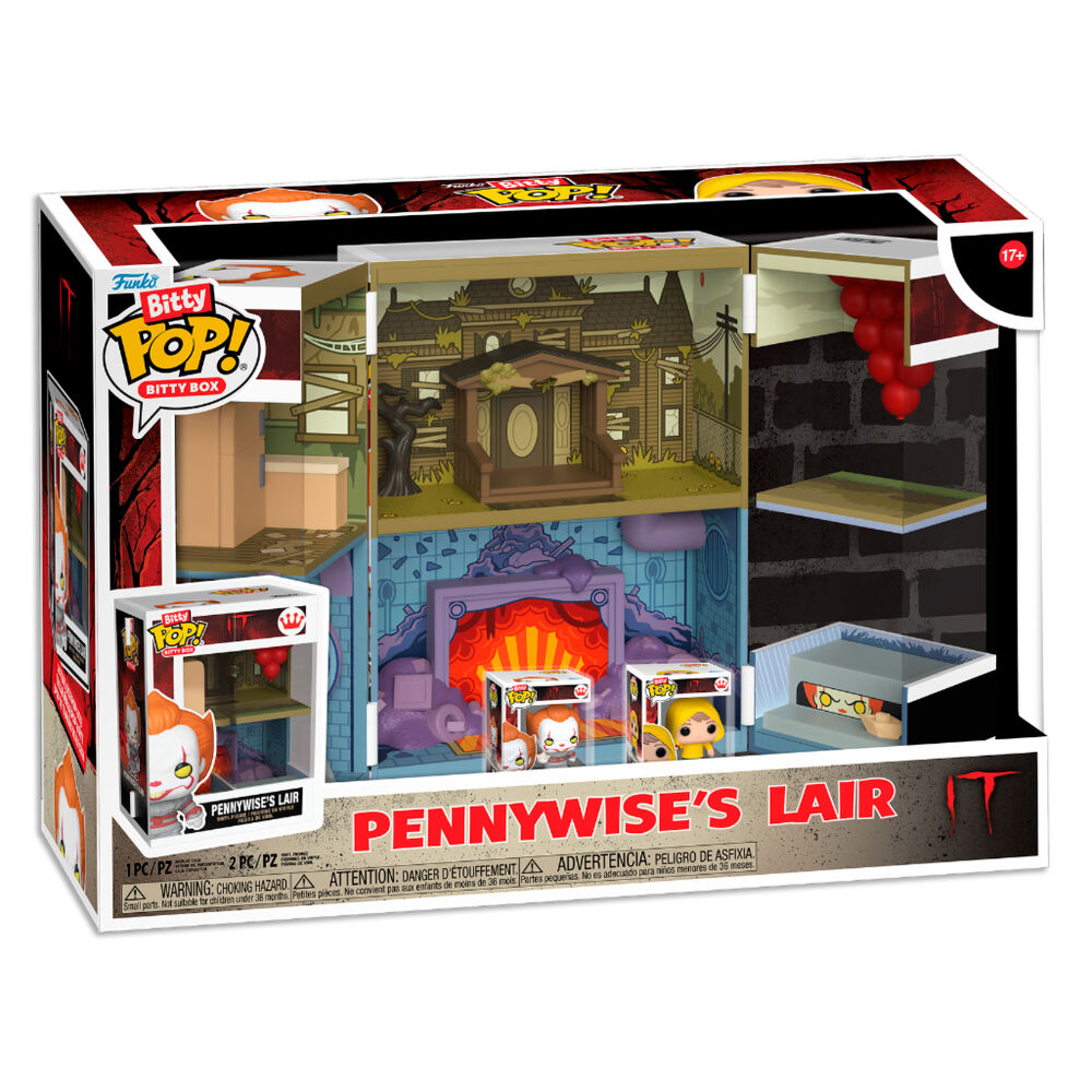 Diorama Funko Bitty POP! IT Pennywise's Lair con figuras y globos rojos - 2