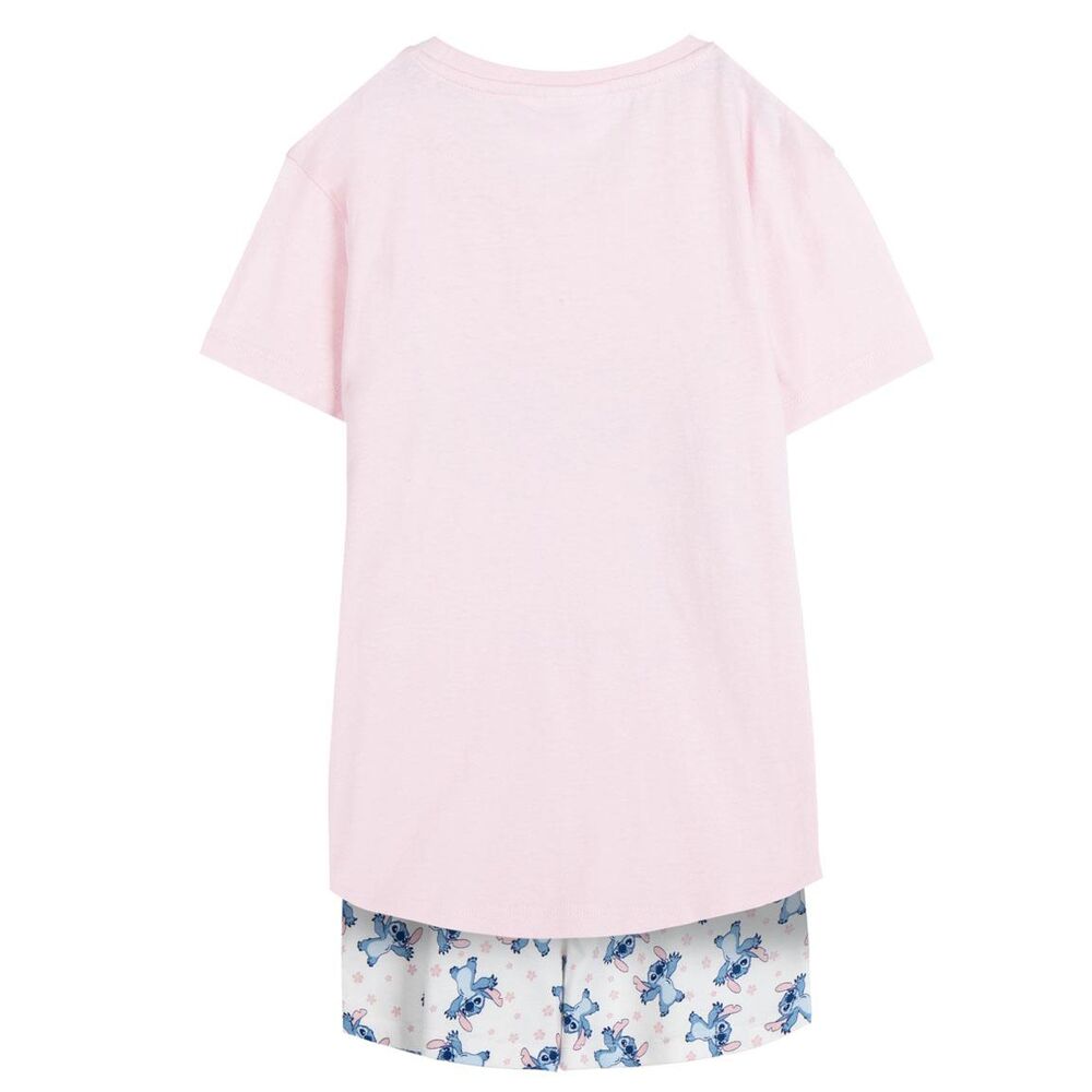 Pijama corto rosa de Stitch Disney con camiseta y pantalón estampado - 2