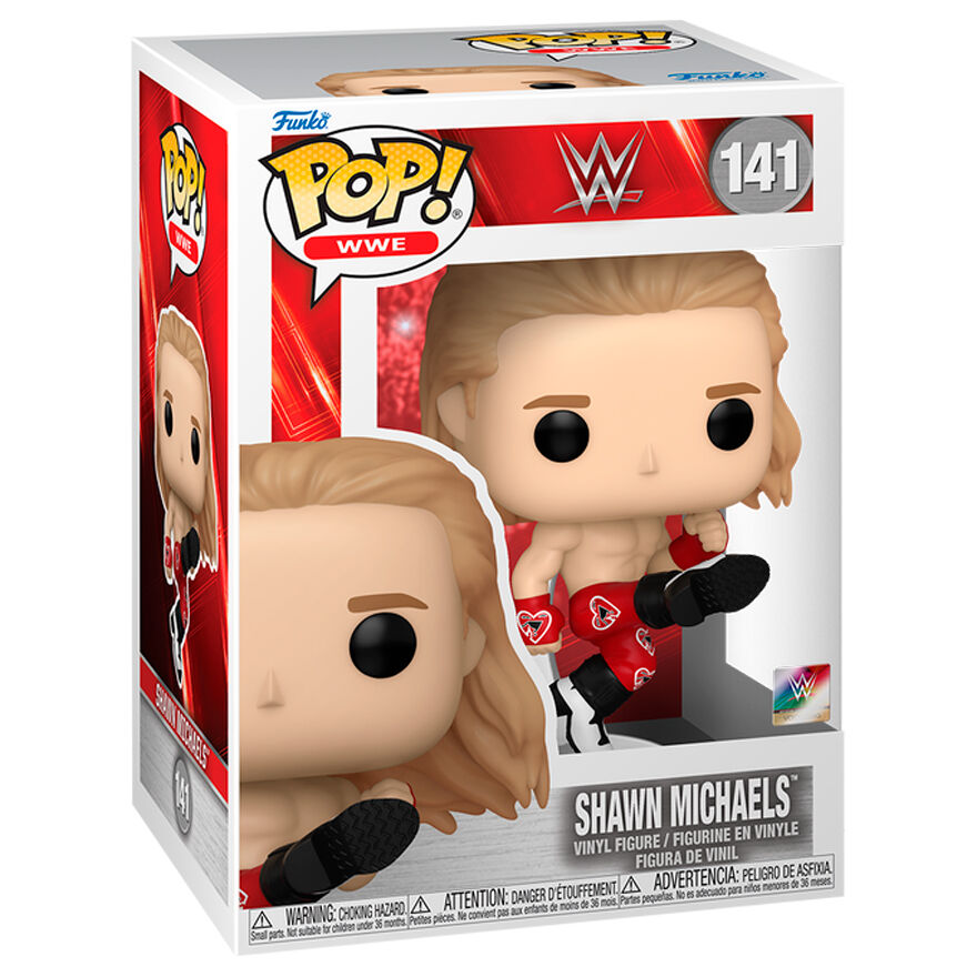 Figura Funko POP! de Shawn Michaels con indumentaria roja y pose dinámica - 2
