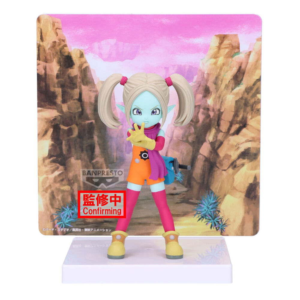 Figura de Panzy de Dragon Ball Daima con panel de fondo
