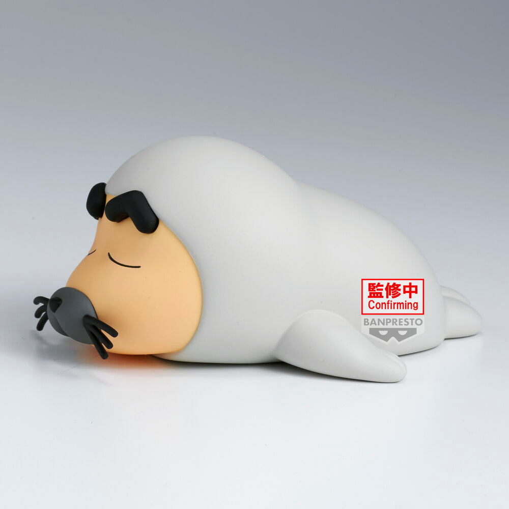 Figura Sea Dog de Crayon Shinchan blanca con bigotes negros - 4