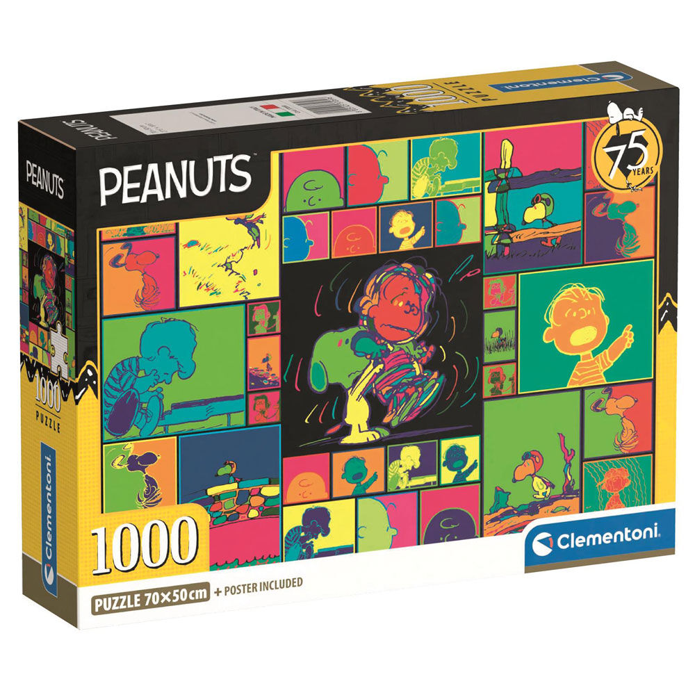 Puzzle Clementoni de 1000 piezas con Snoopy y personajes de Peanuts