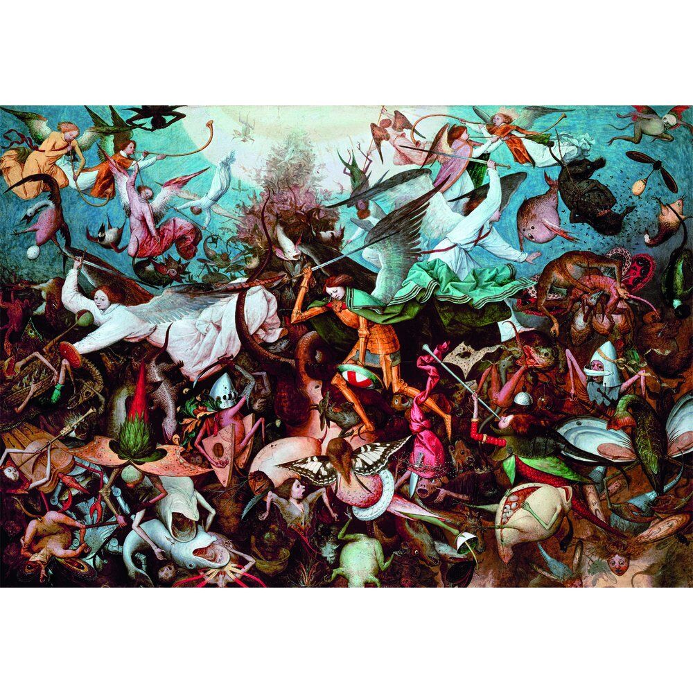 Puzzle Clementoni de 1000 piezas con The Fall of the Rebel Angels de Bruegel - 2