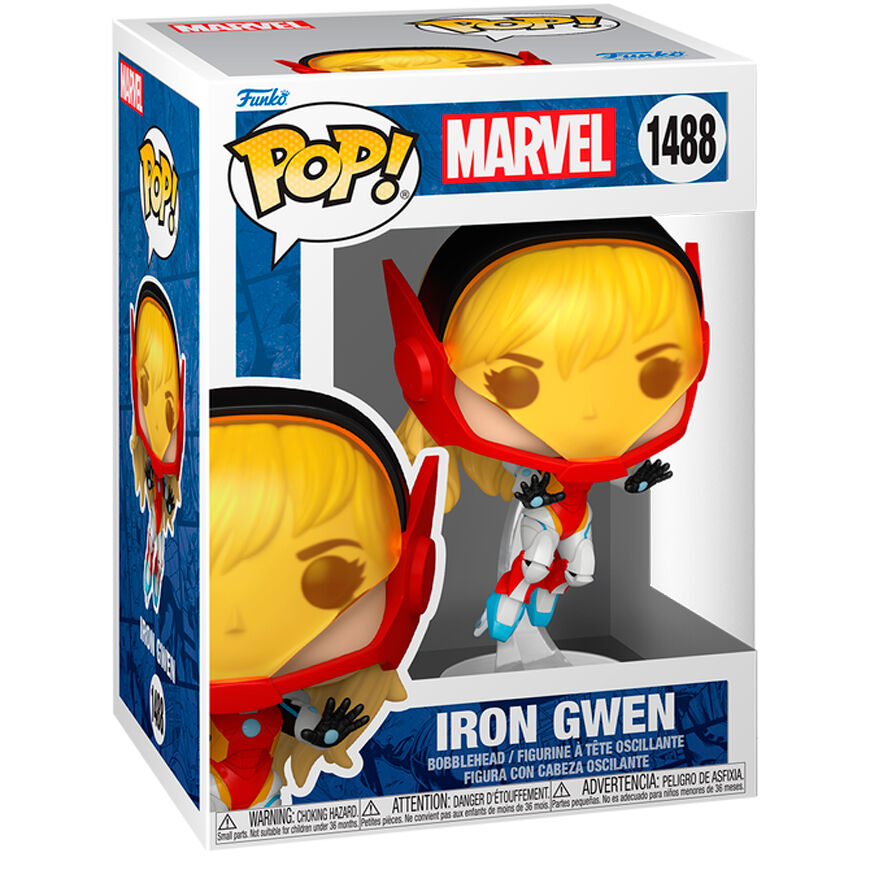 Figura Funko POP! Marvel Iron Gwen con armadura roja y dorada - 2