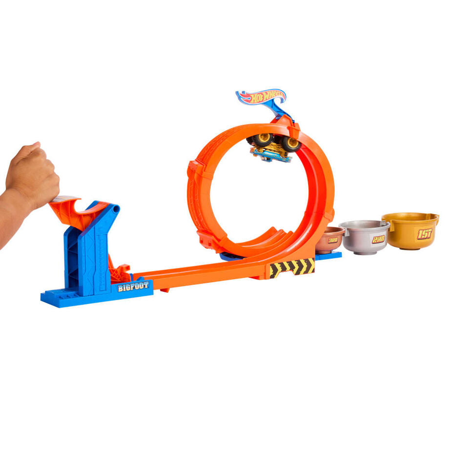 Pista Hot Wheels Monster Trucks Trofeo del Desafío Bigfoot con vehículo - 6