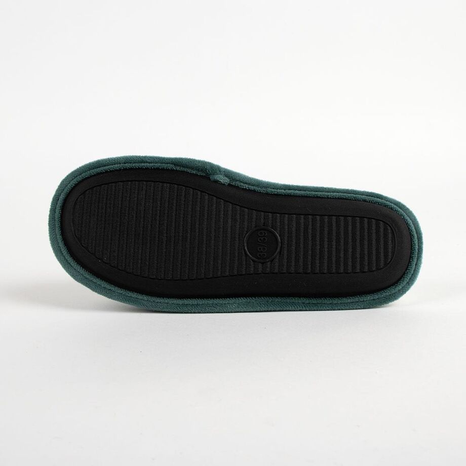 Pantuflas verdes de adulto con escudo de Slytherin de Harry Potter - 4