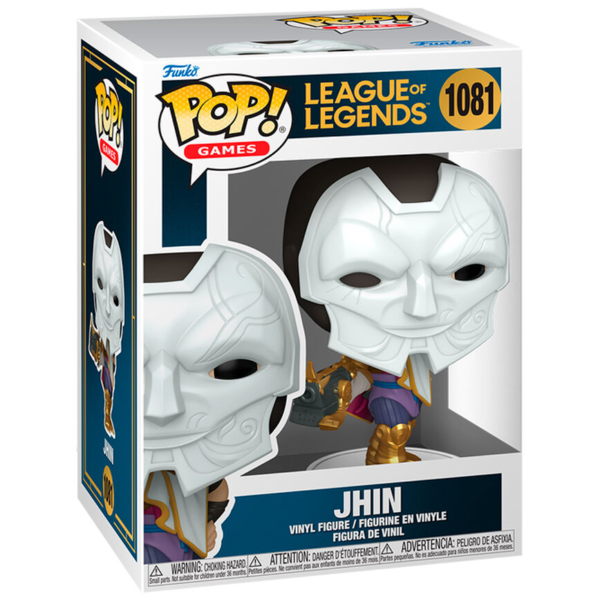Figura Funko POP! de Jhin de League of Legends con máscara blanca y arma - 2