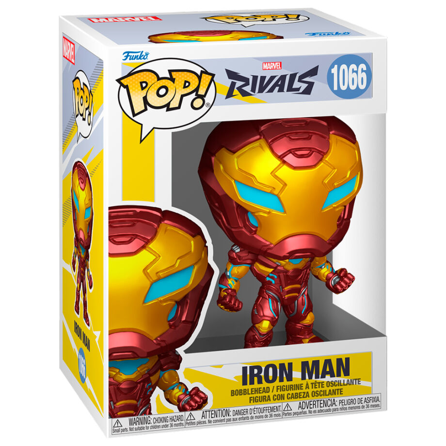 Figura FUNKO POP! de Iron Man de Marvel Rivals con armadura roja y dorada - 2