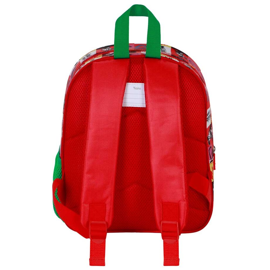 Mochila preescolar 3D de Mickey Disney con estampado colorido y bolsillo lateral de malla - 4