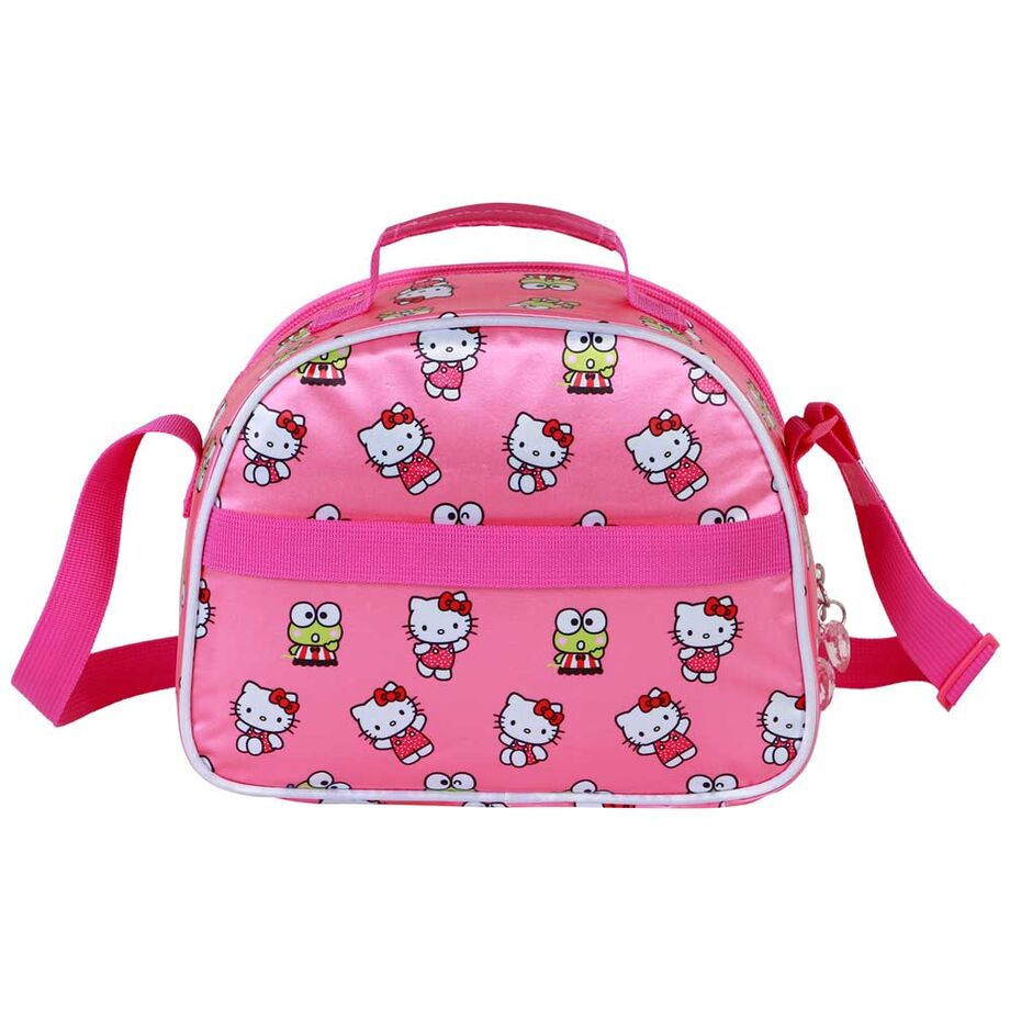 Bolsa portameriendas rosa 3D de Hello Kitty y Keroppi - 3