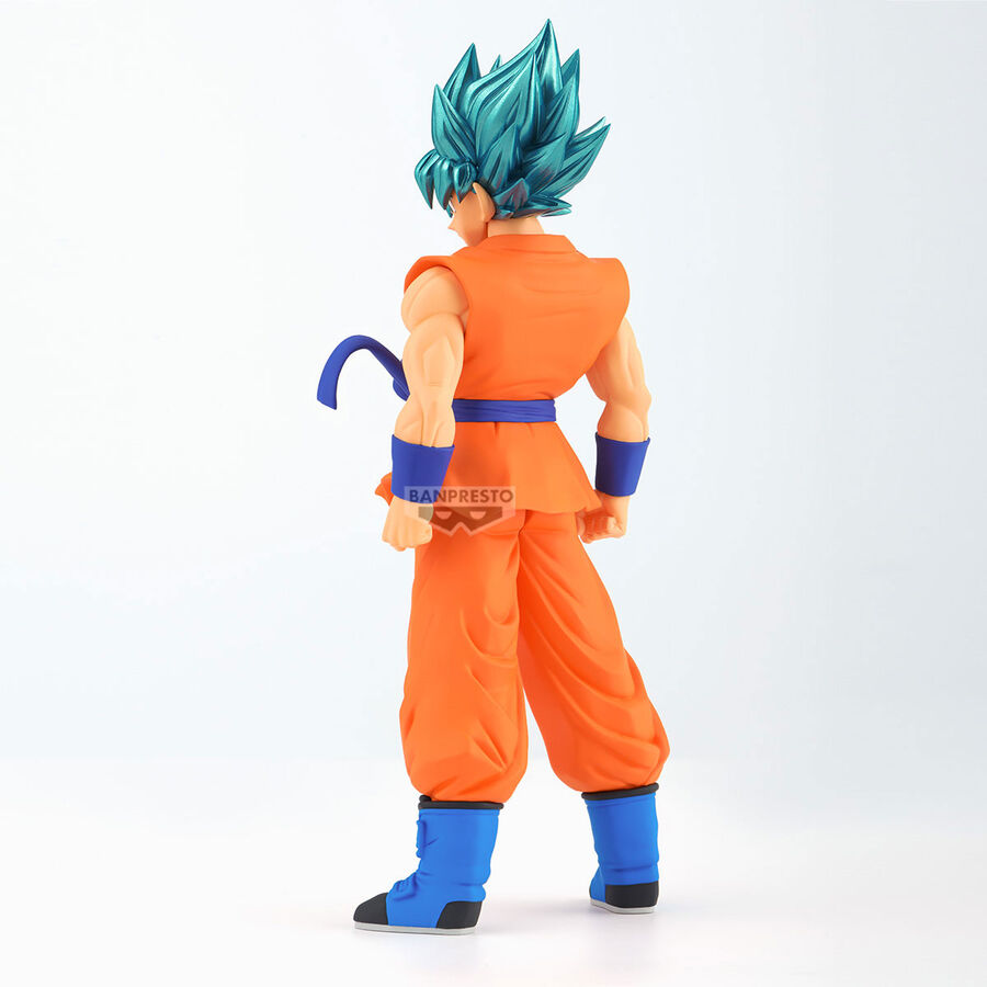 Figura de Son Goku Blood of Saiyans con cabello azul y uniforme naranja - 5