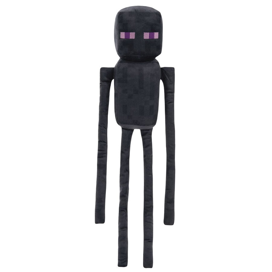 Peluche Enderman de Minecraft negro con ojos morados