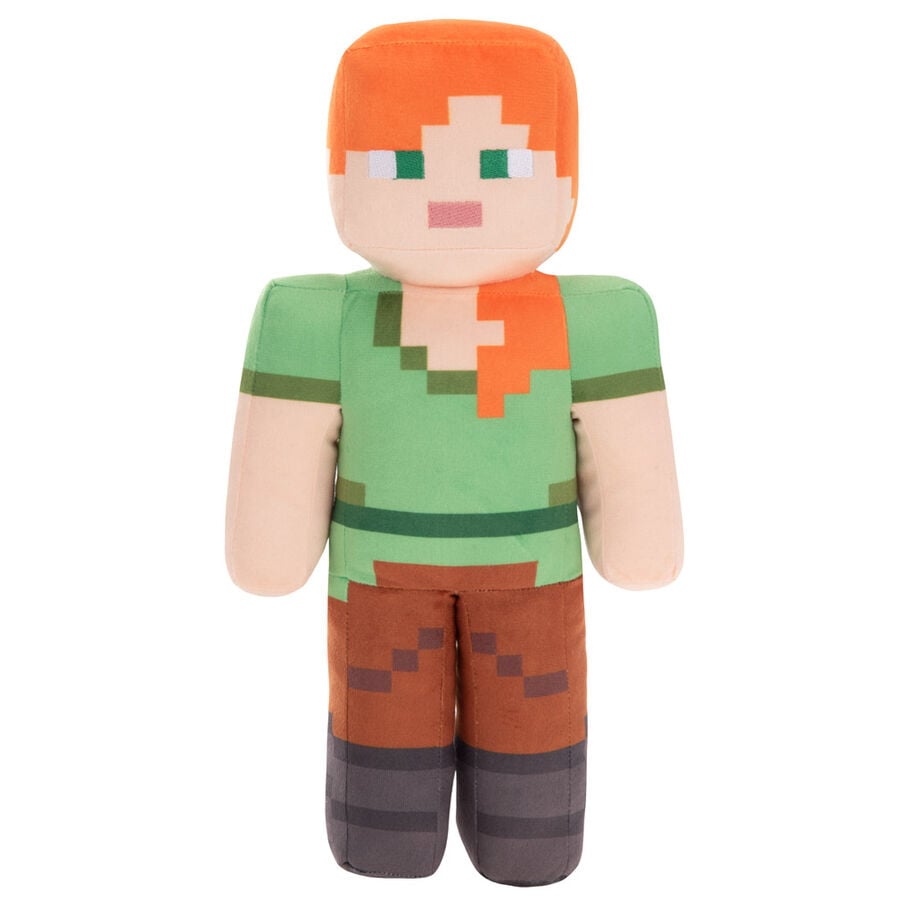 Peluche de Alex de Minecraft de 30 cm con diseño pixelado