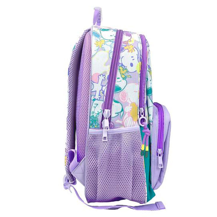 Mochila Snoopy lila de 42 cm con bolsillo frontal - 3