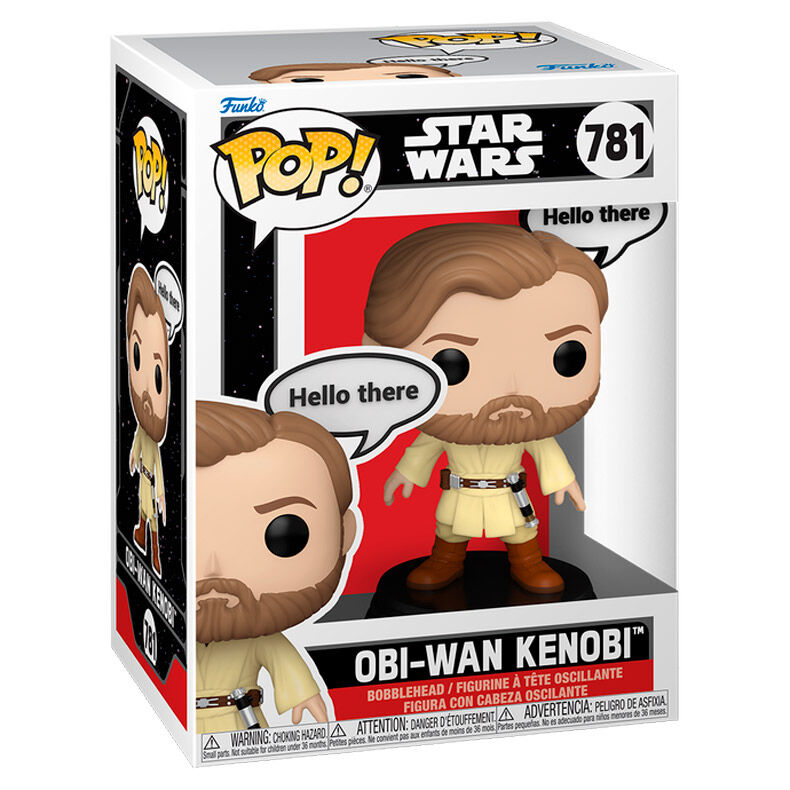 Figura Funko POP! de Obi-Wan Kenobi de Star Wars con sable de luz y base temática - 2