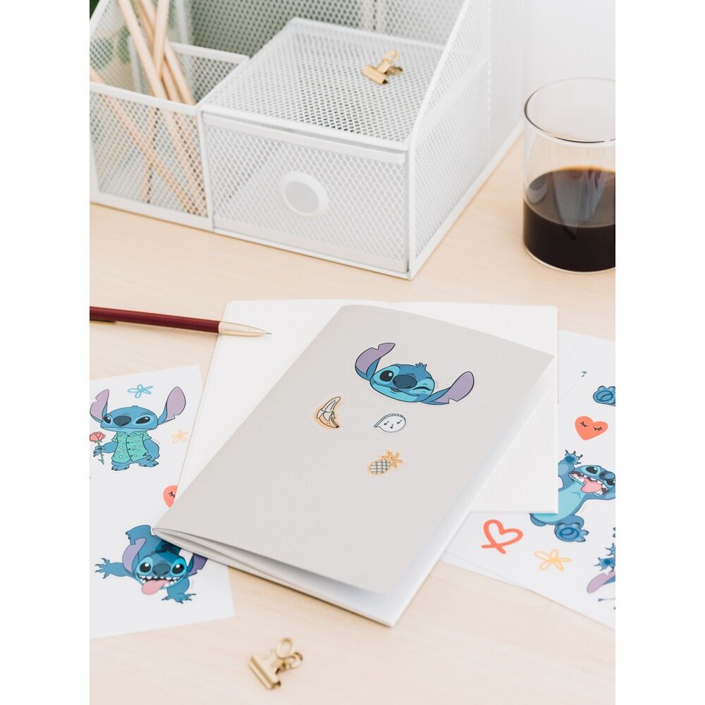 Set de pegatinas reutilizables de Stitch Disney con diseños variados - 6