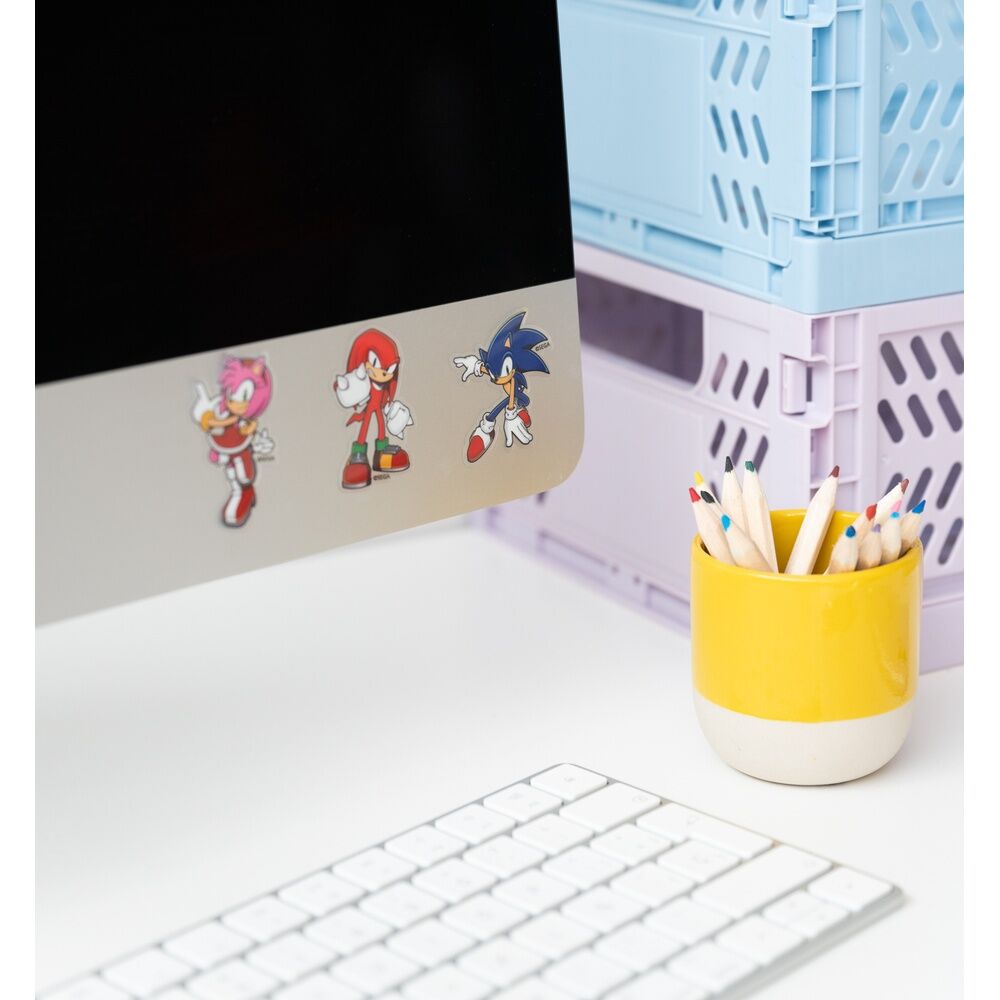 Set de cuatro hojas de pegatinas reutilizables de Sonic The Hedgehog - 6