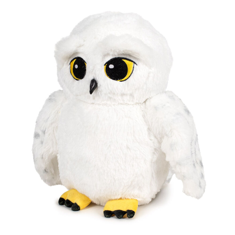 Peluche blanco de Hedwig de Harry Potter con ojos y patas amarillos