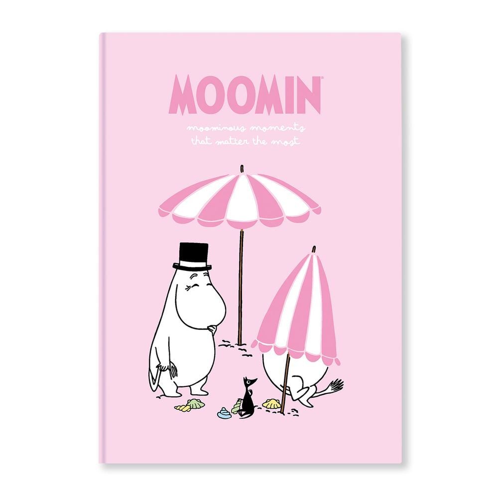 Cuaderno A5 rosa de Moomin con tapa dura forrada