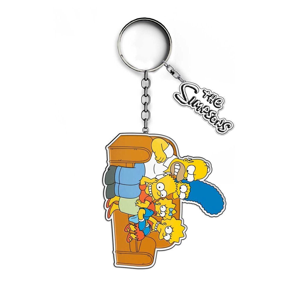 Llavero ERIK de Los Simpsons con la familia Simpson en el sofá