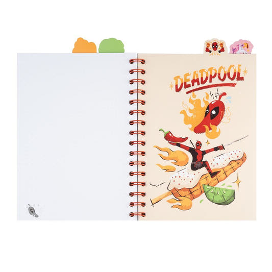 Cuaderno A5 Deadpool Marvel amarillo con separadores - 3