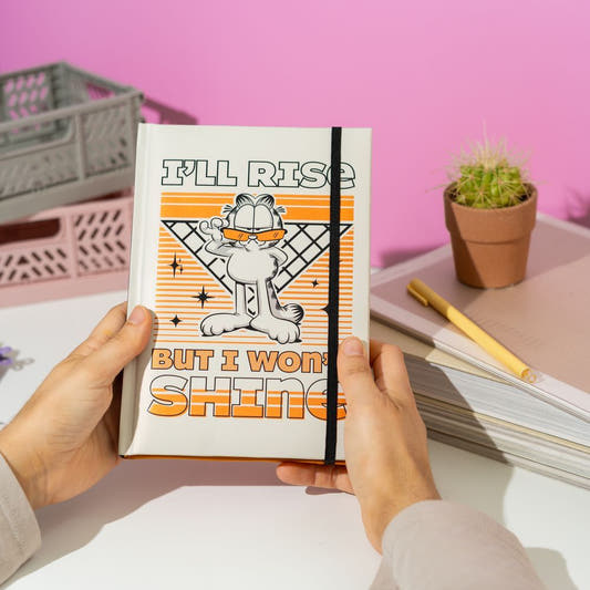 Cuaderno A5 Garfield ERIK con tapa dura y diseño retro naranja y negro - 4