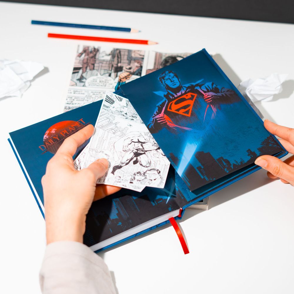 Cuaderno A5 azul de Superman DC Comics con tapa dura - 6