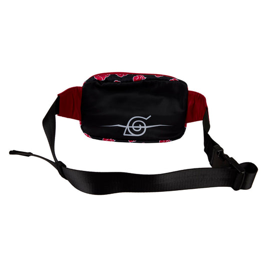 Riñonera Naruto Shippuden Loungefly negra con nubes rojas - 2