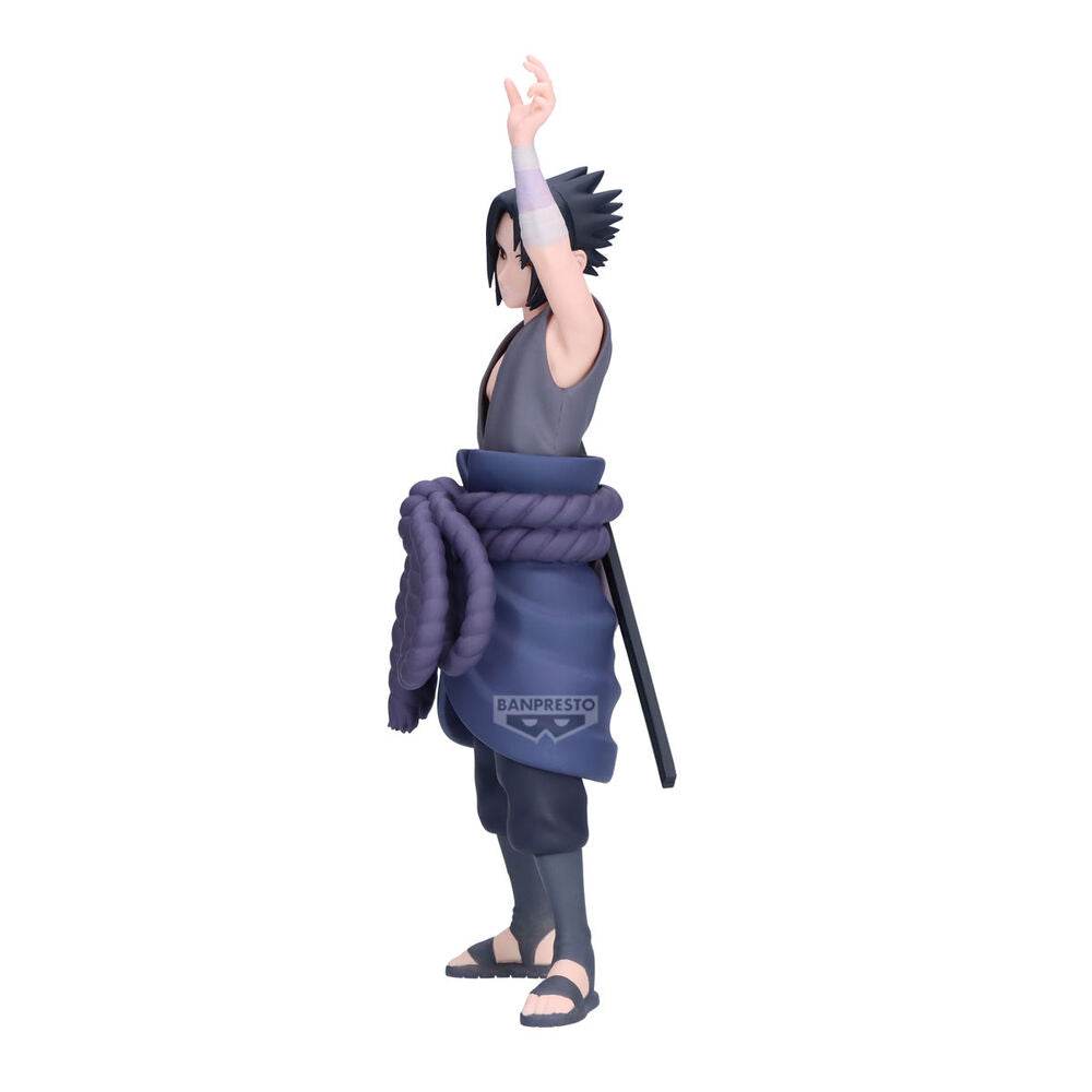 Figura de Sasuke Uchiha de Naruto Shippuden con panel de energía azul - 4