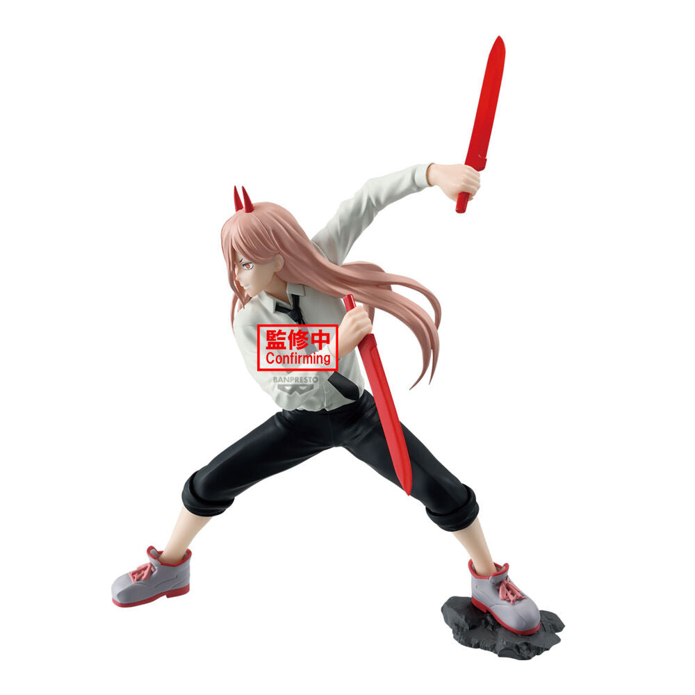Figura de Power de Chainsaw Man Vibration Stars en pose de combate - 4