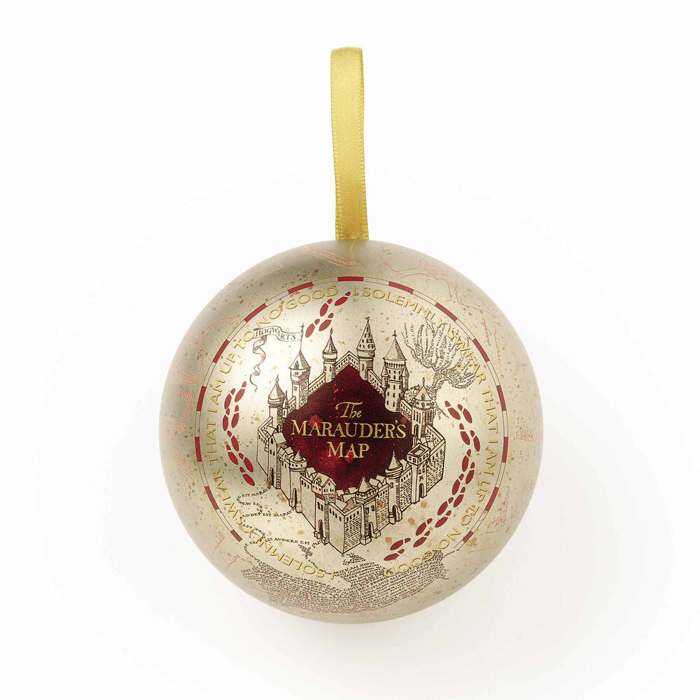 Bola navideña de Harry Potter con pin del Mapa de los Merodeadores - 4