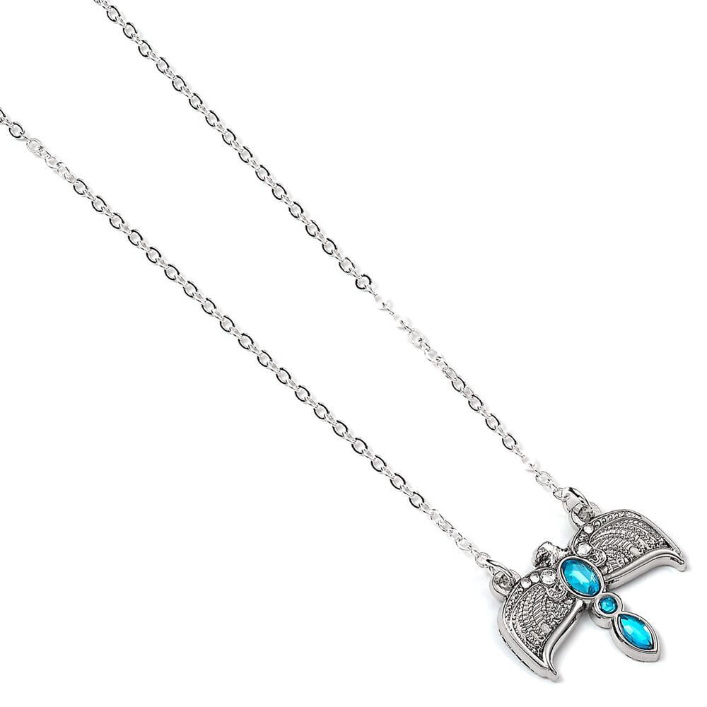 Colgante Diadema Harry Potter con cadena plateada y detalles azules - 4