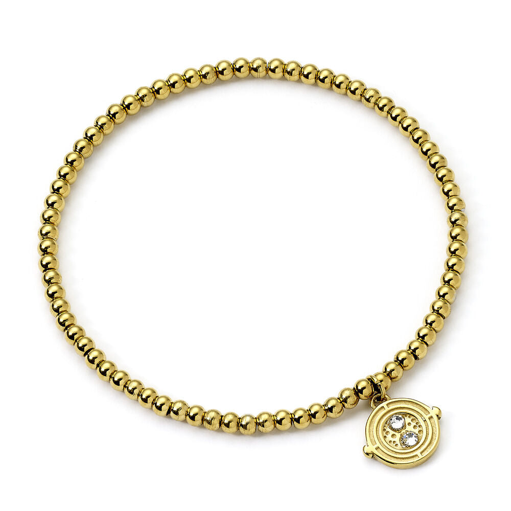 Pulsera dorada del Giratiempo de Harry Potter en su presentación - 2
