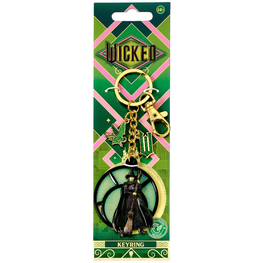 Llavero de 2 piezas de Elphaba de Wicked con cadena dorada - 2