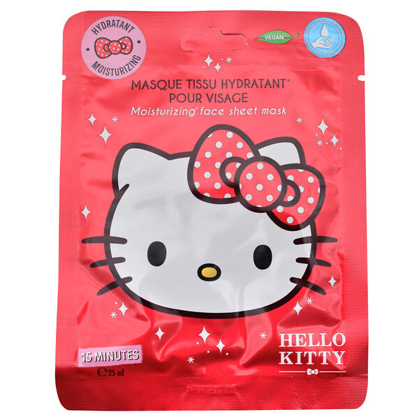 Mascarilla facial hidratante Hello Kitty de TAKE CARE en sobre rojo