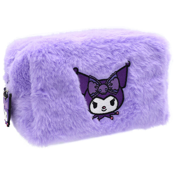 Neceser morado de peluche con diseño de Kuromi