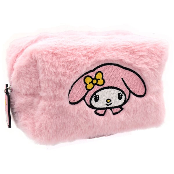 Neceser rosa de peluche My Melody con cremallera