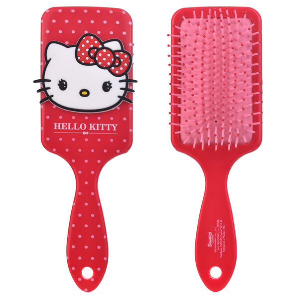 Cepillo desenredante rojo de Hello Kitty con lunares blancos - 3